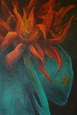 Watch me burn / 70 x 100 cm