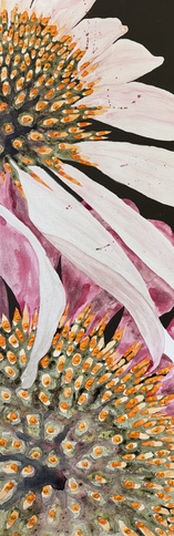 Time / Aquarell und Acryl auf Leinwand / 50 x 150 cm