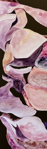 Now we are free / Aquarell und Acryl auf Leinwand / 50 x 150 cm